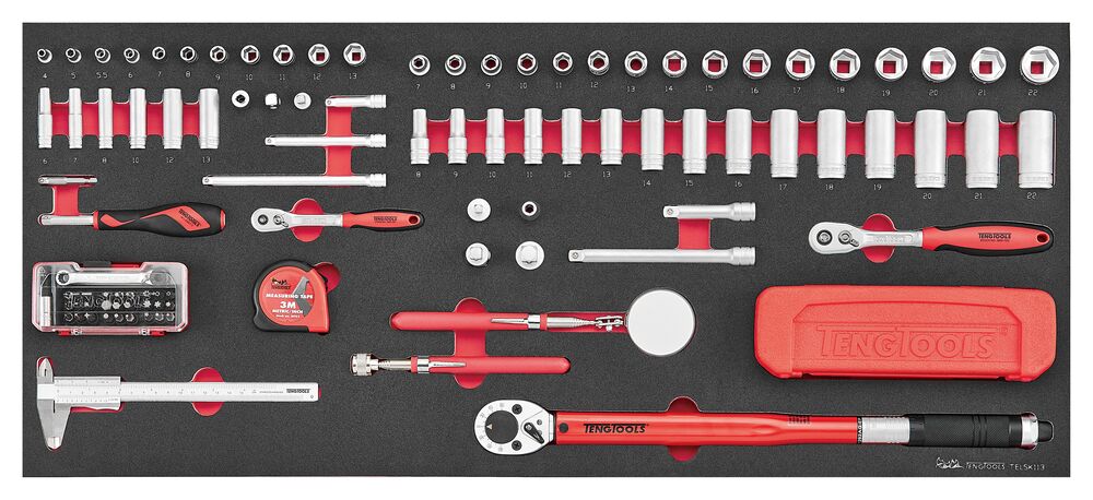 Hylsnyckelsats TELSK113 Teng Tools 113 delar