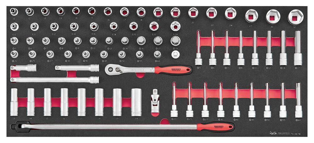 Hylsnyckelsats TELSK78 Teng Tools 78 delar