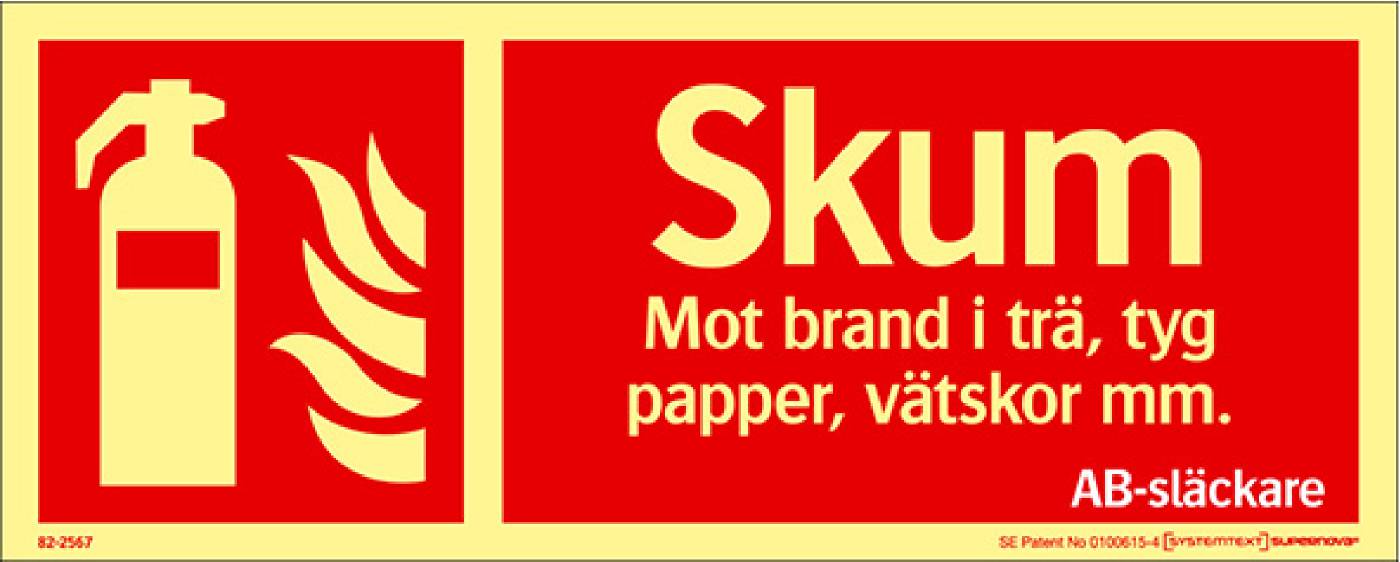 Supernova Brandskylt Skumsläckare EN ISO 7010:2012