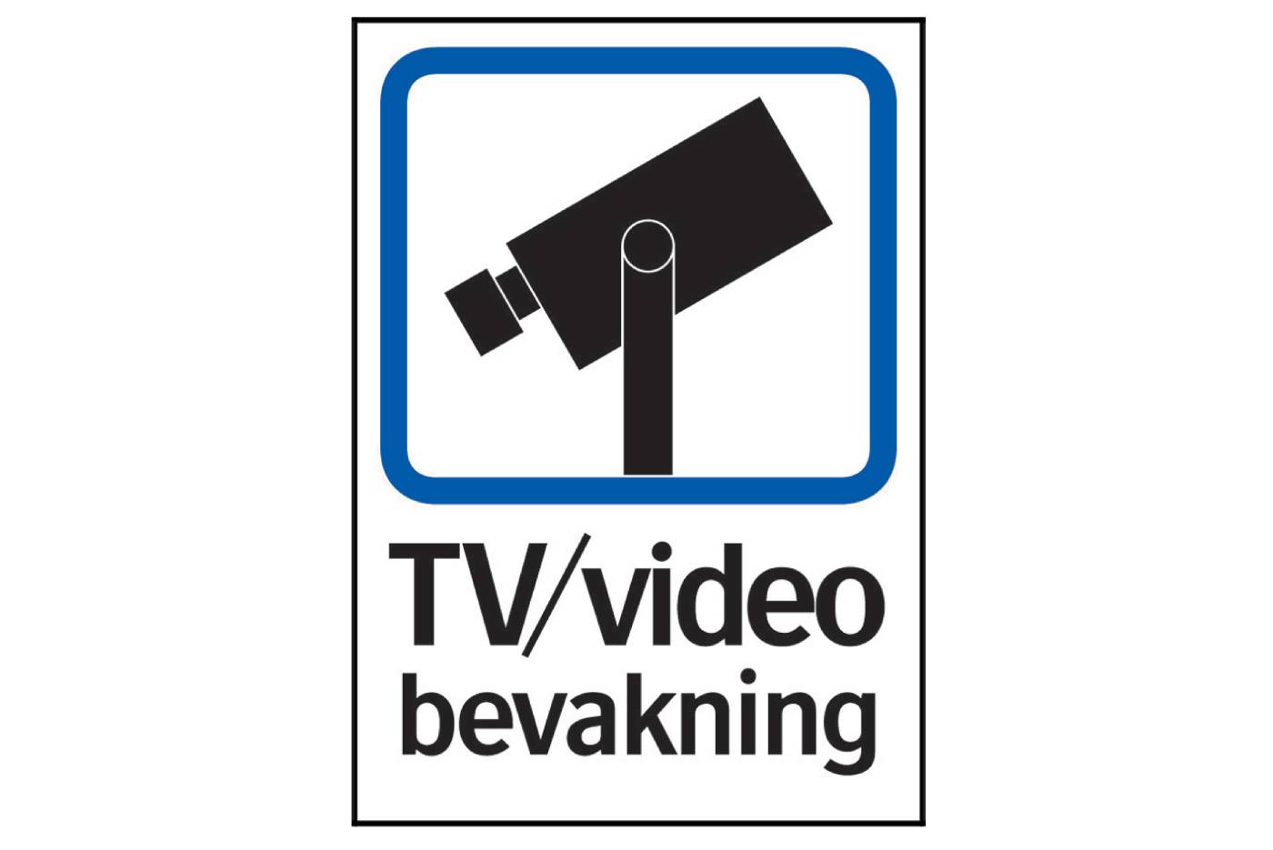 Ordningsskylt TV/video bevakning