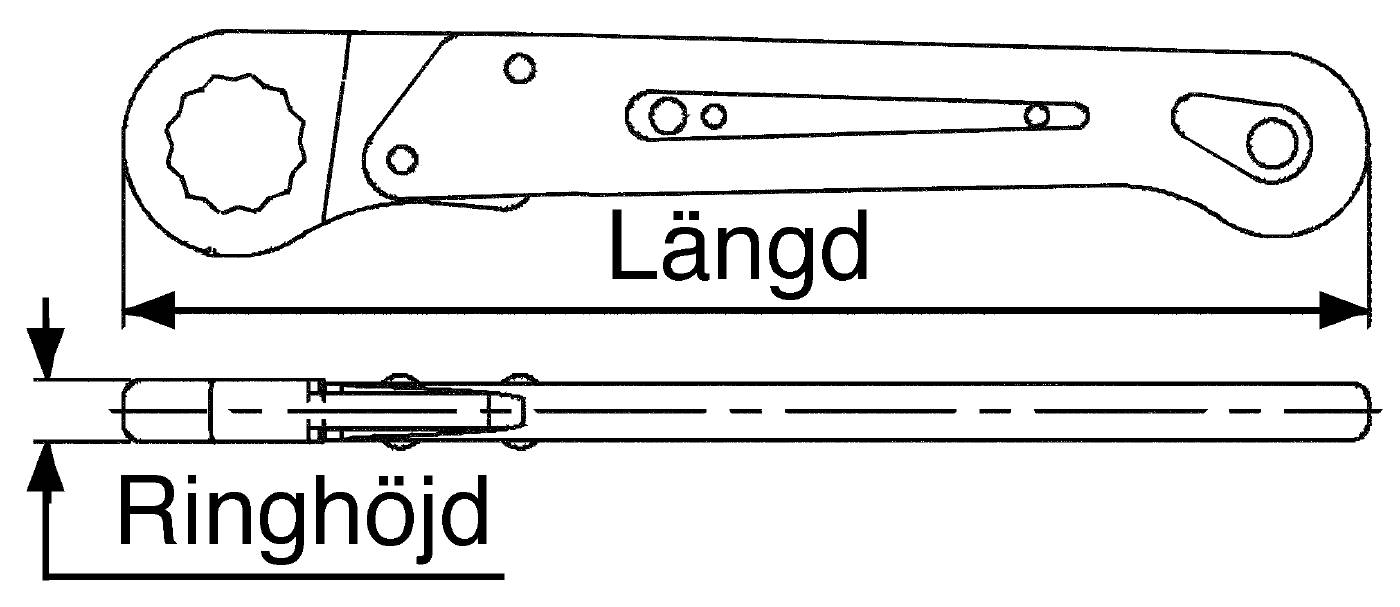 Öppningsbar ringspärrnyckel Teng Tools 600813 / 600832 – bild 2