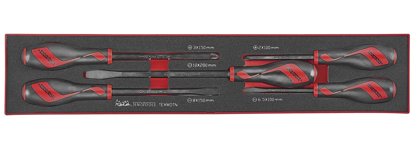 5-delars Skruvmejselsats Teng Tools TEXMDTN – bild 1