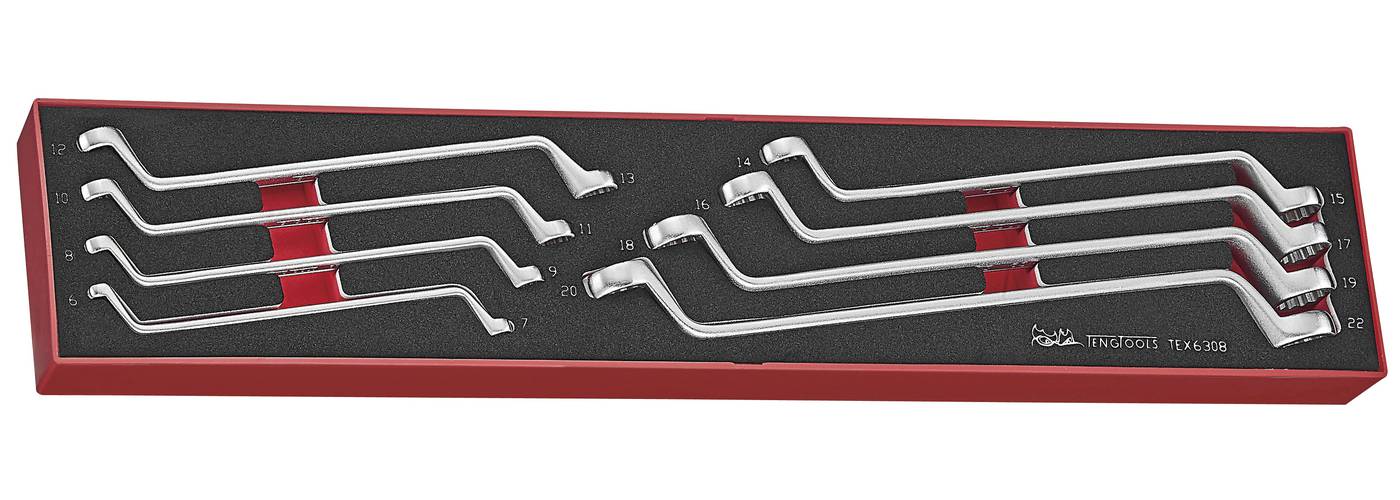 8 delars Ringnyckelsats Teng Tools TEX6308 – bild 2