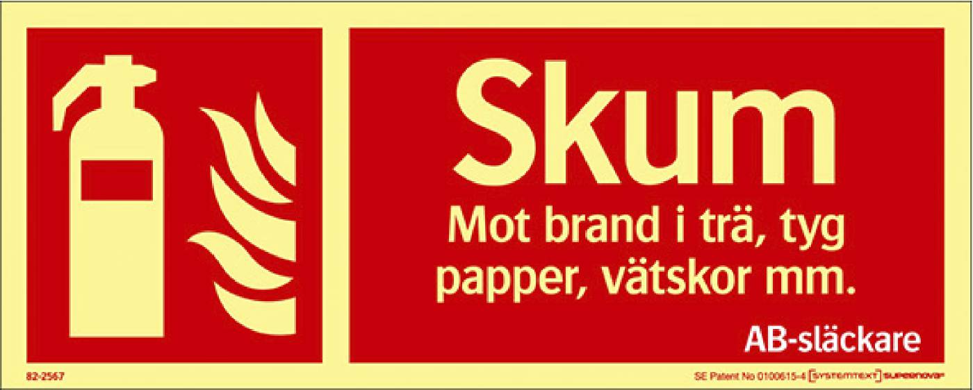 Supernova Brandskylt Skumsläckare EN ISO 7010:2012 – bild 2
