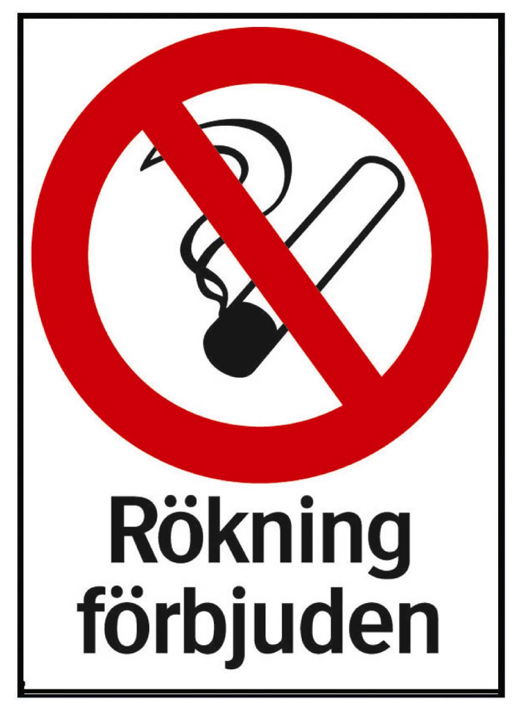 Förbudsskylt 34-5715, 35-4514, 34-5615, 34-5714 34-5713 Rökning förbjuden – bild 2
