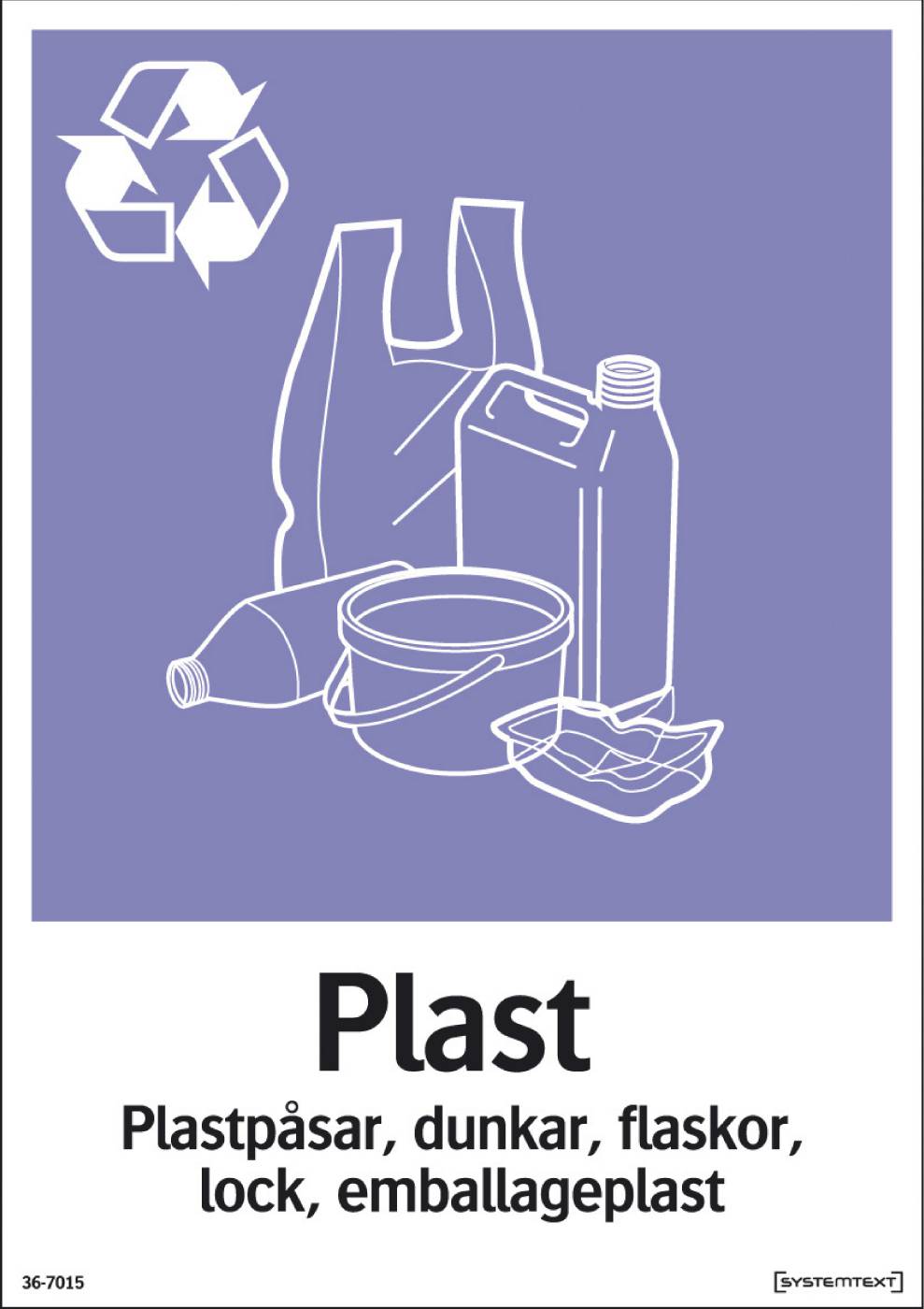 Miljödekal Plast
