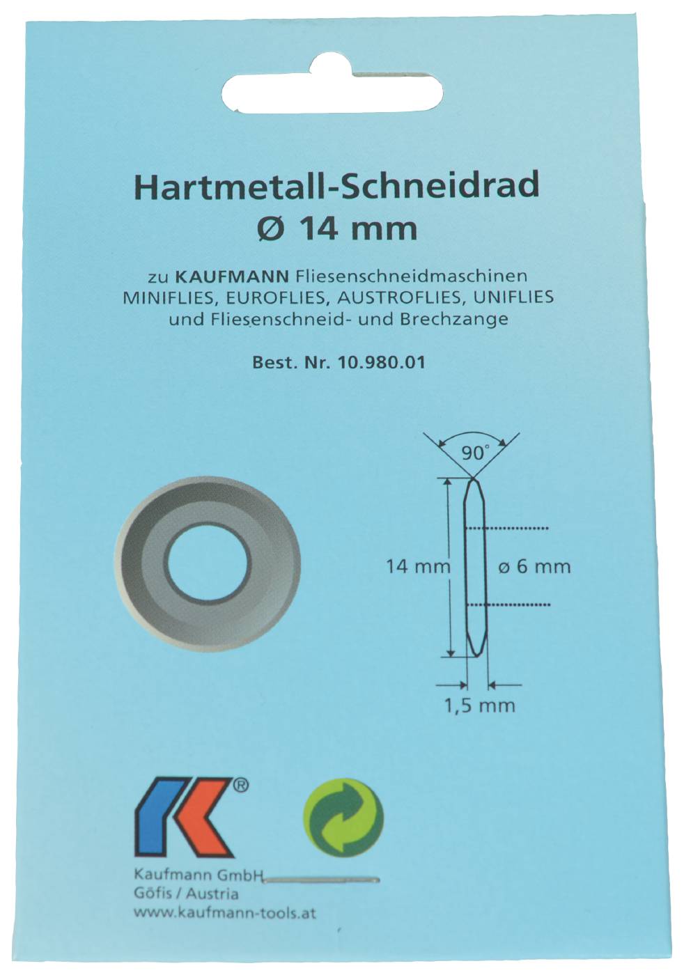 Reservtrissa till kakelskärare