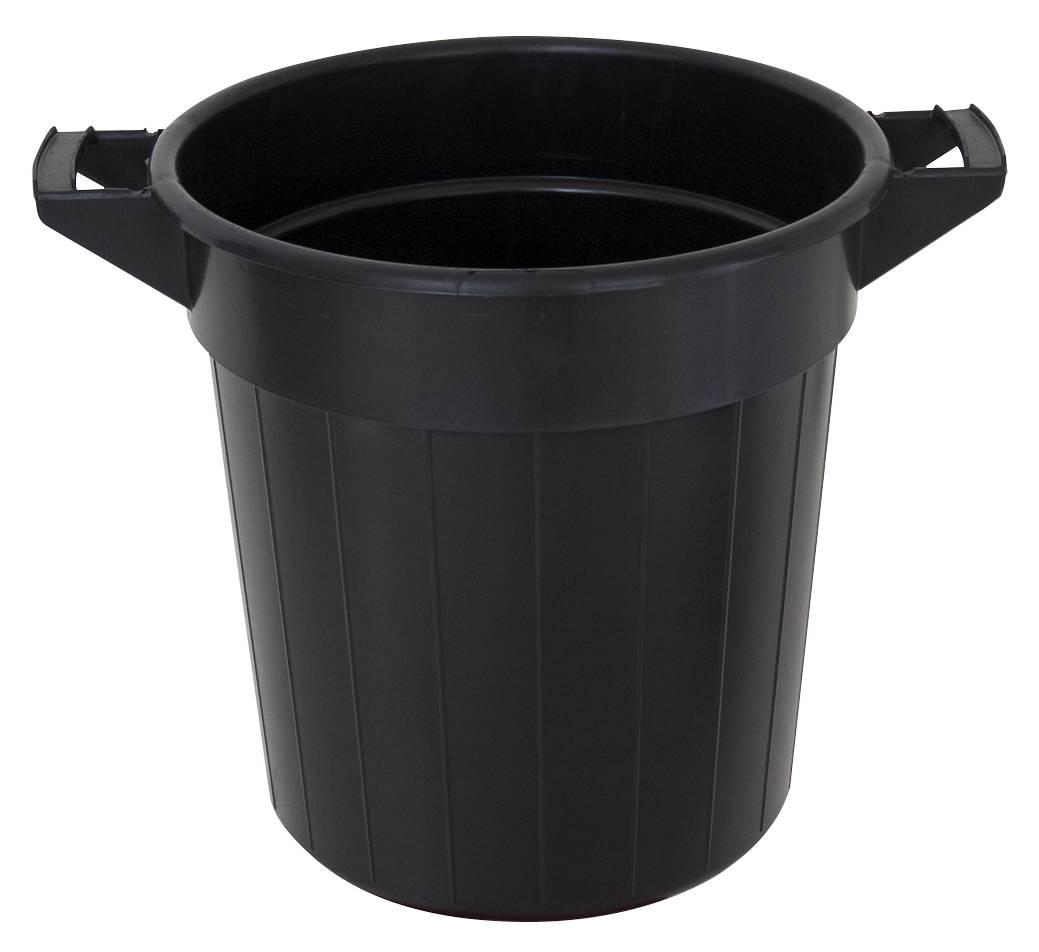Plasttunna 40L med handtag svart