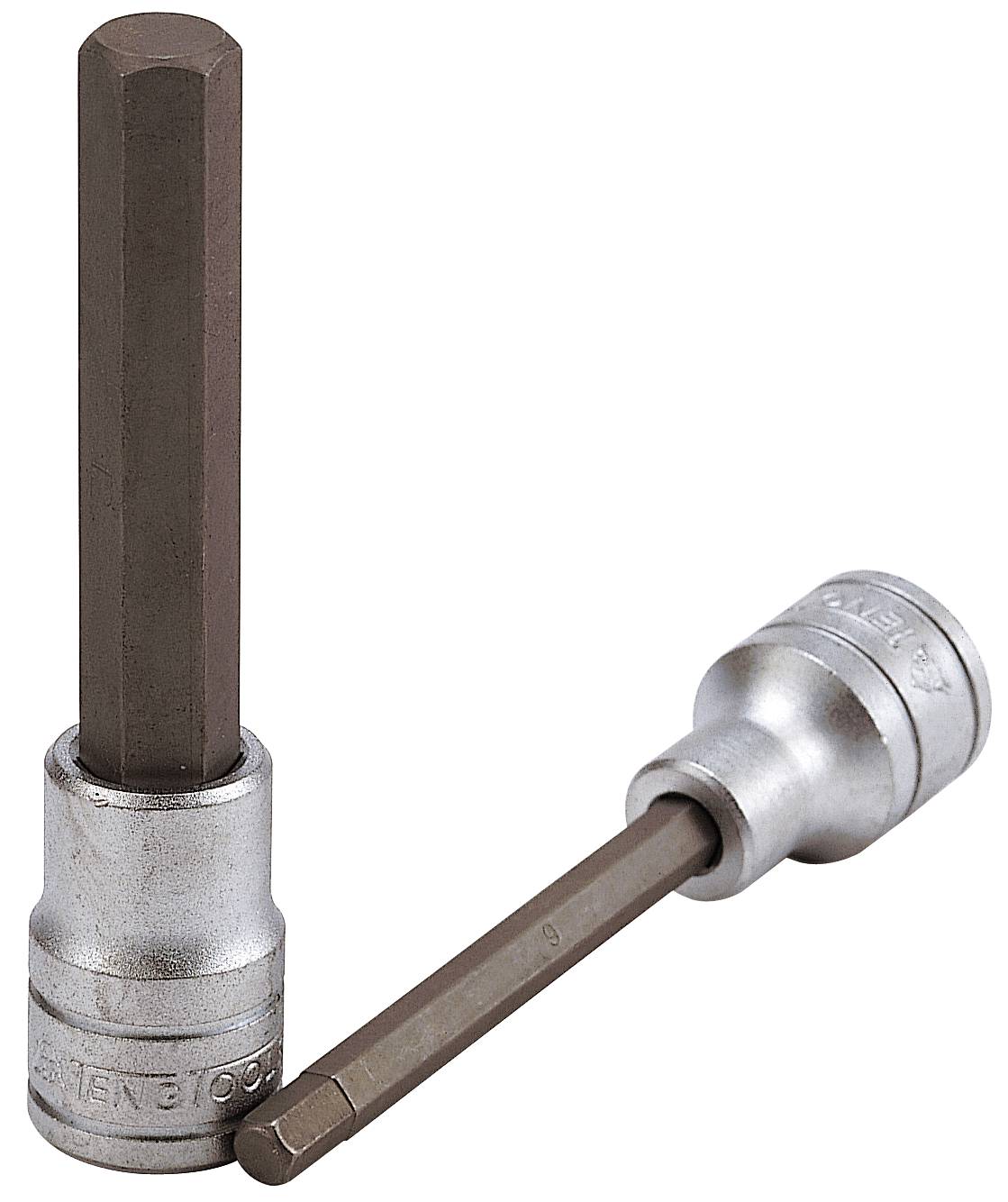 Lång insexhylsa. Med 1/2" fyrkantsfäste. Teng Tools M122506A-C / M122510L-C – bild 1