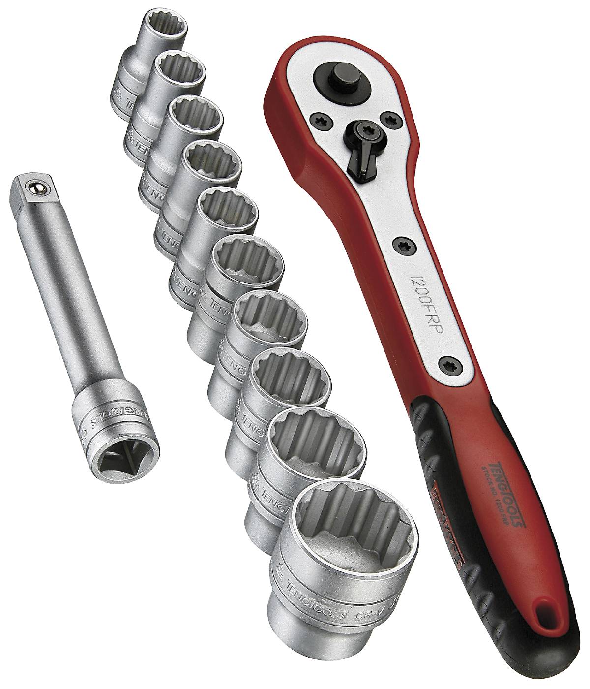 Hylsnyckelsats med 1/4'' fyrkantsfäste Teng Tools M1413N1 – bild 1