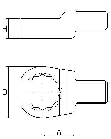 Insticksverktyg för momentnycklar - 9X12 mm Öppen-ring Novatork – bild 2