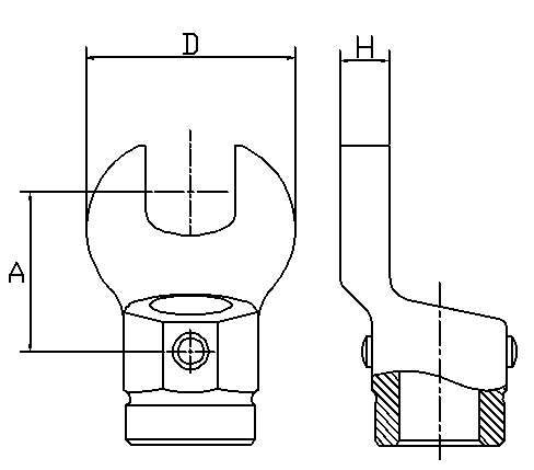 Insticksverktyg för momentnycklar - 16mm Spigot U-grepp Novatork – bild 2