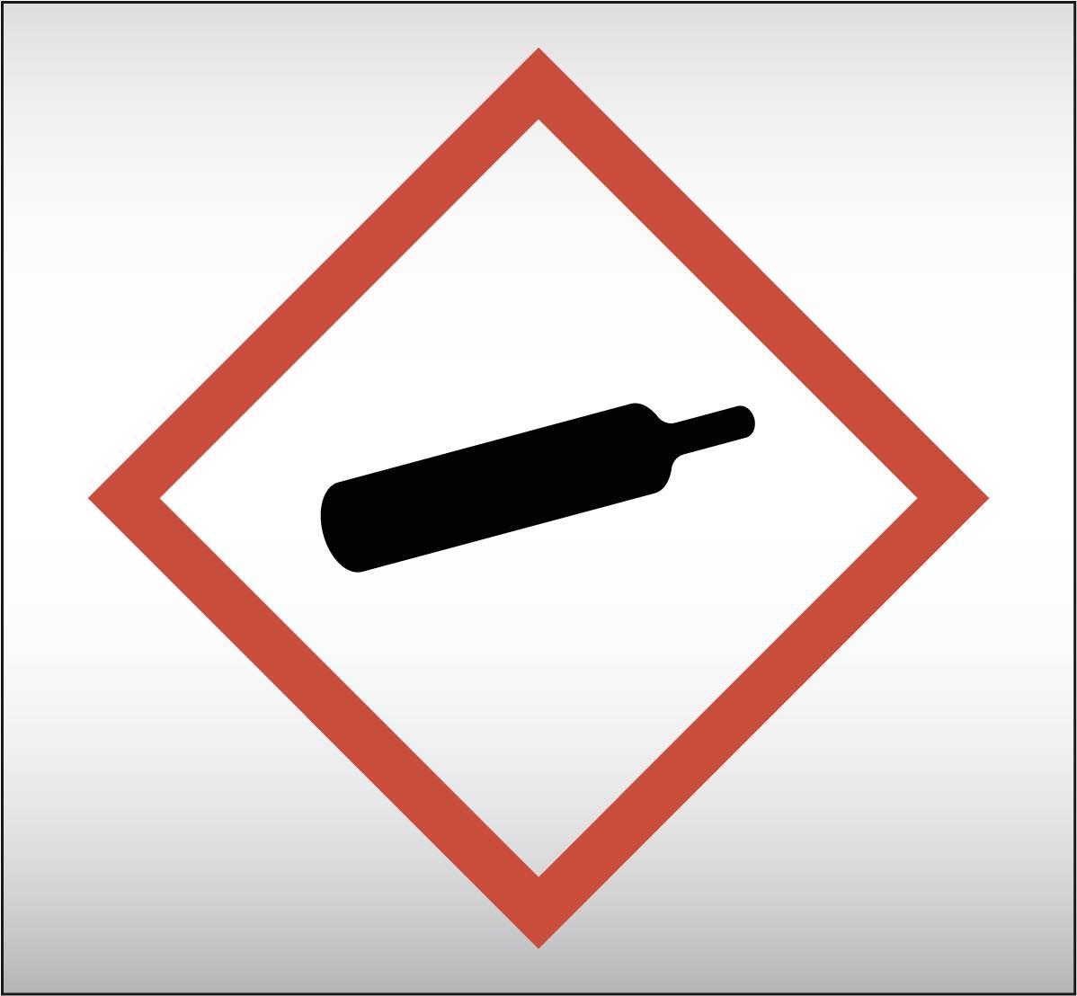 Skylt rörmärkning GHS04-piktogram Gas under tryck