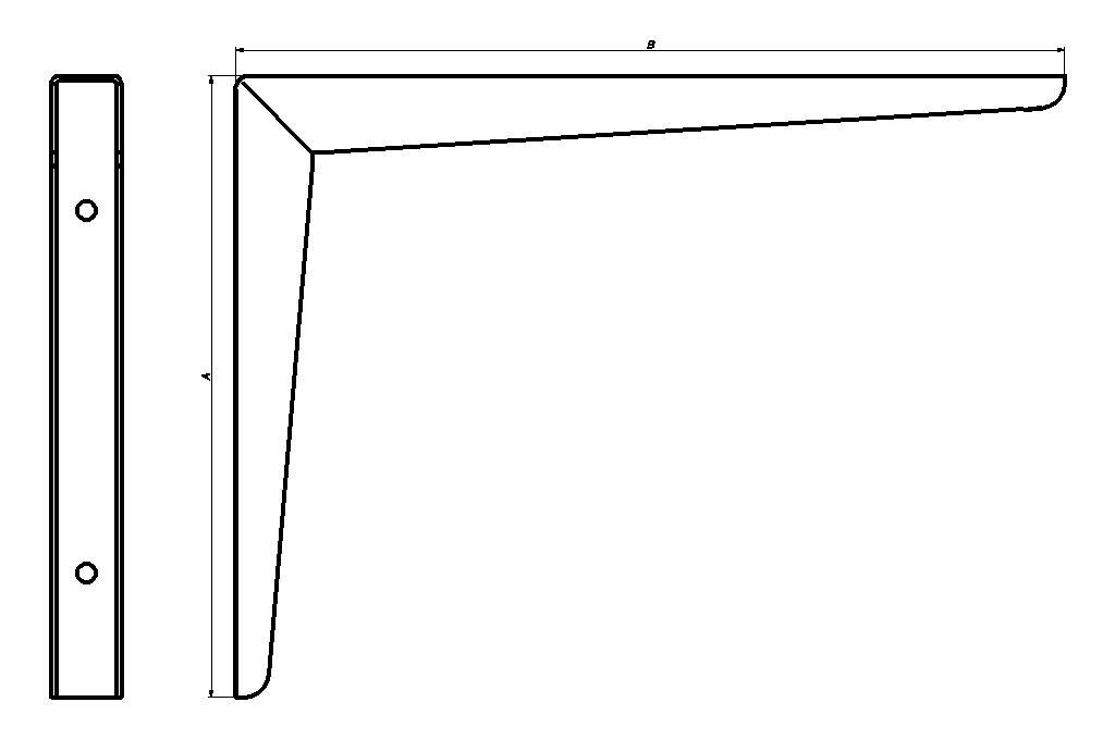 Hyllkonsol U-profil 6012, 6013 & 6014 MILLERS – bild 2