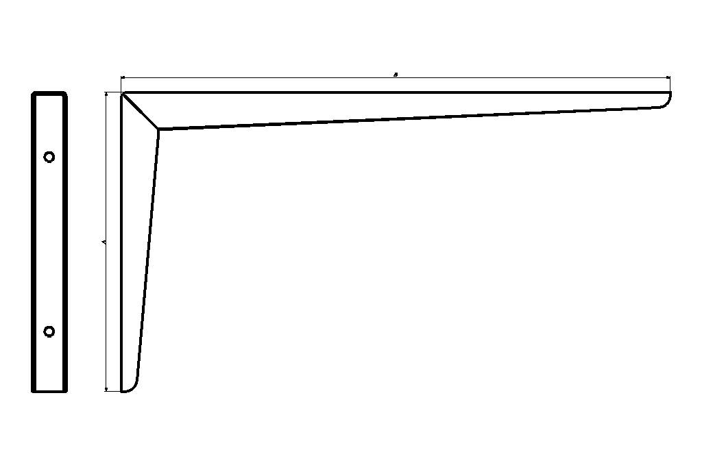 Hyllkonsol U-profil 6012, 6013 & 6014 MILLERS – bild 2