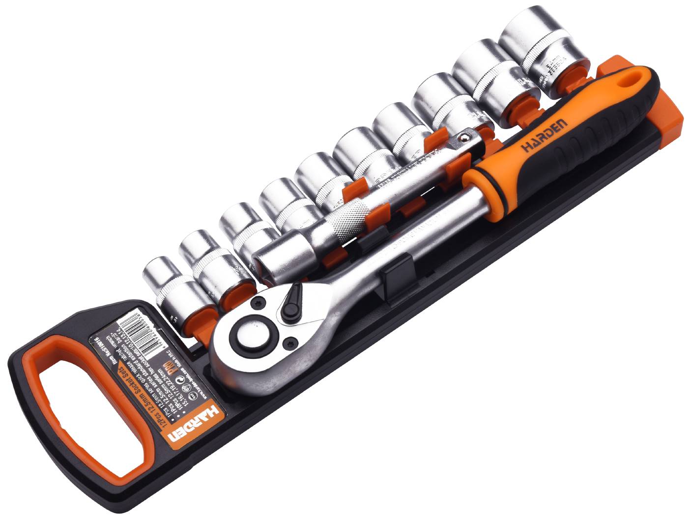 12 delars Hylsnyckelsats 1/2'' Harden