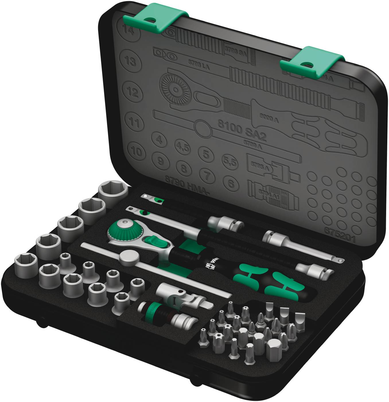 Spärrhandtagssats Zyklop SA2 Speed Wera