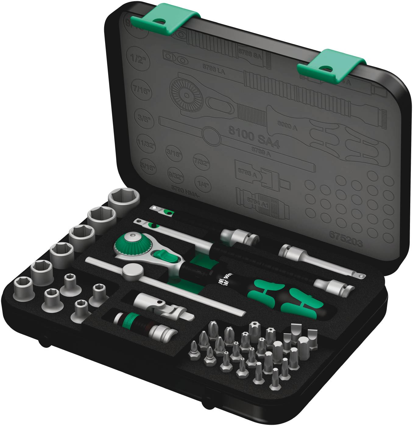 Spärrhandtagssats Zyklop SA4 Speed Wera