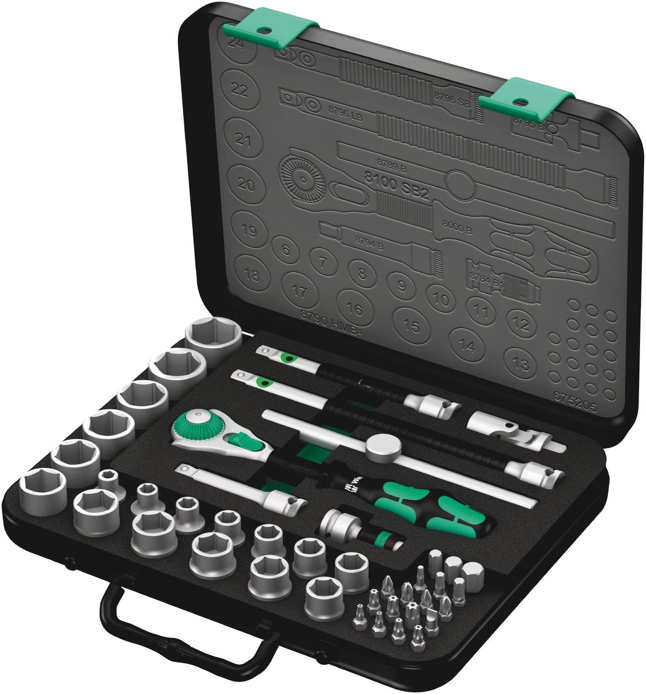 Spärrhandtagssats Zyklop 3/8 metrisk Speed Wera