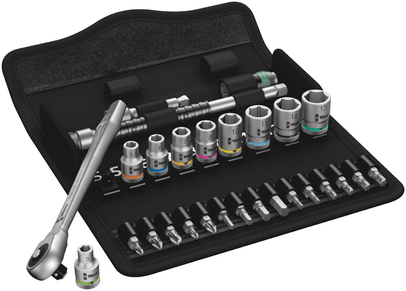 Hylsnyckelsats SA7 Metal Combo metrisk Wera