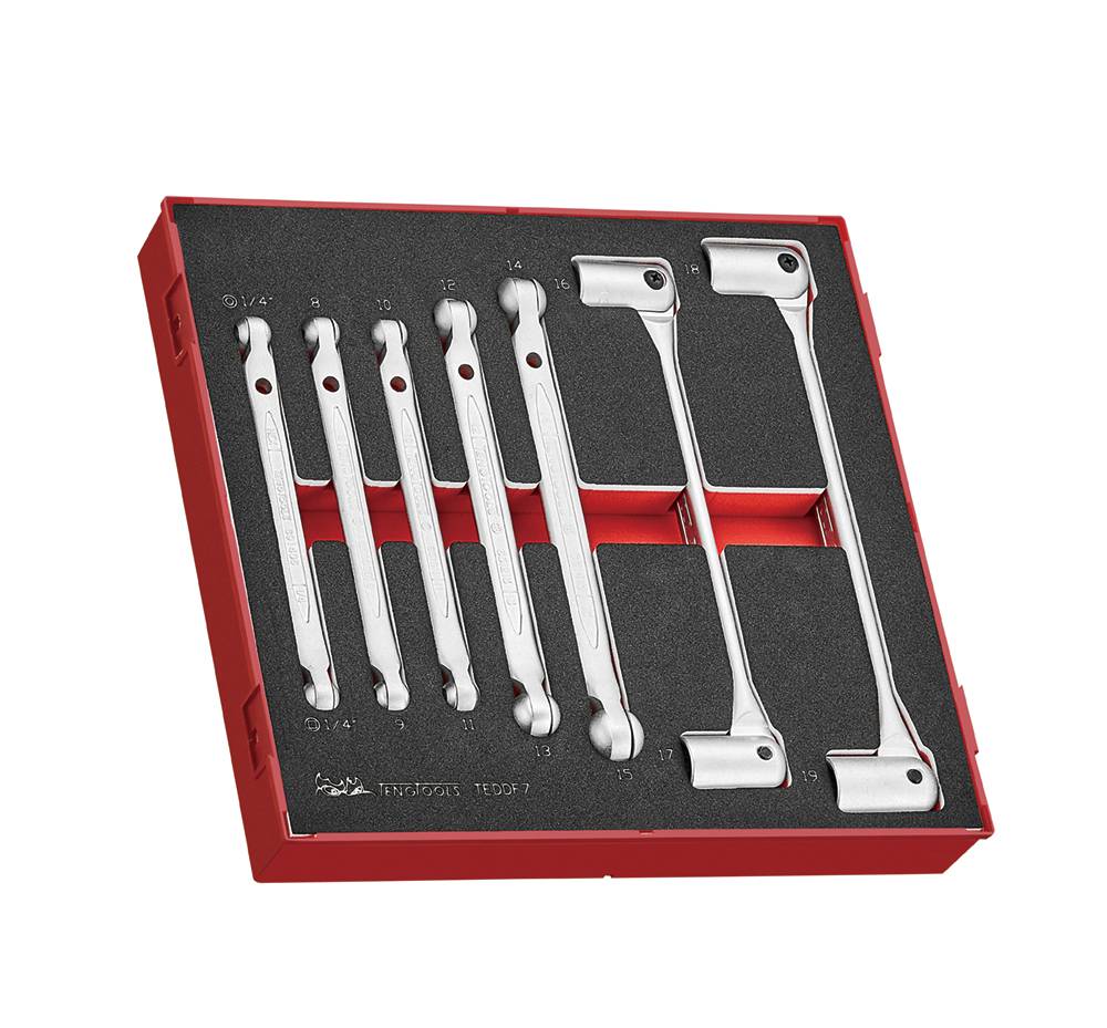 7 delars Ledhylsnyckelsats Teng Tools TEDDF7