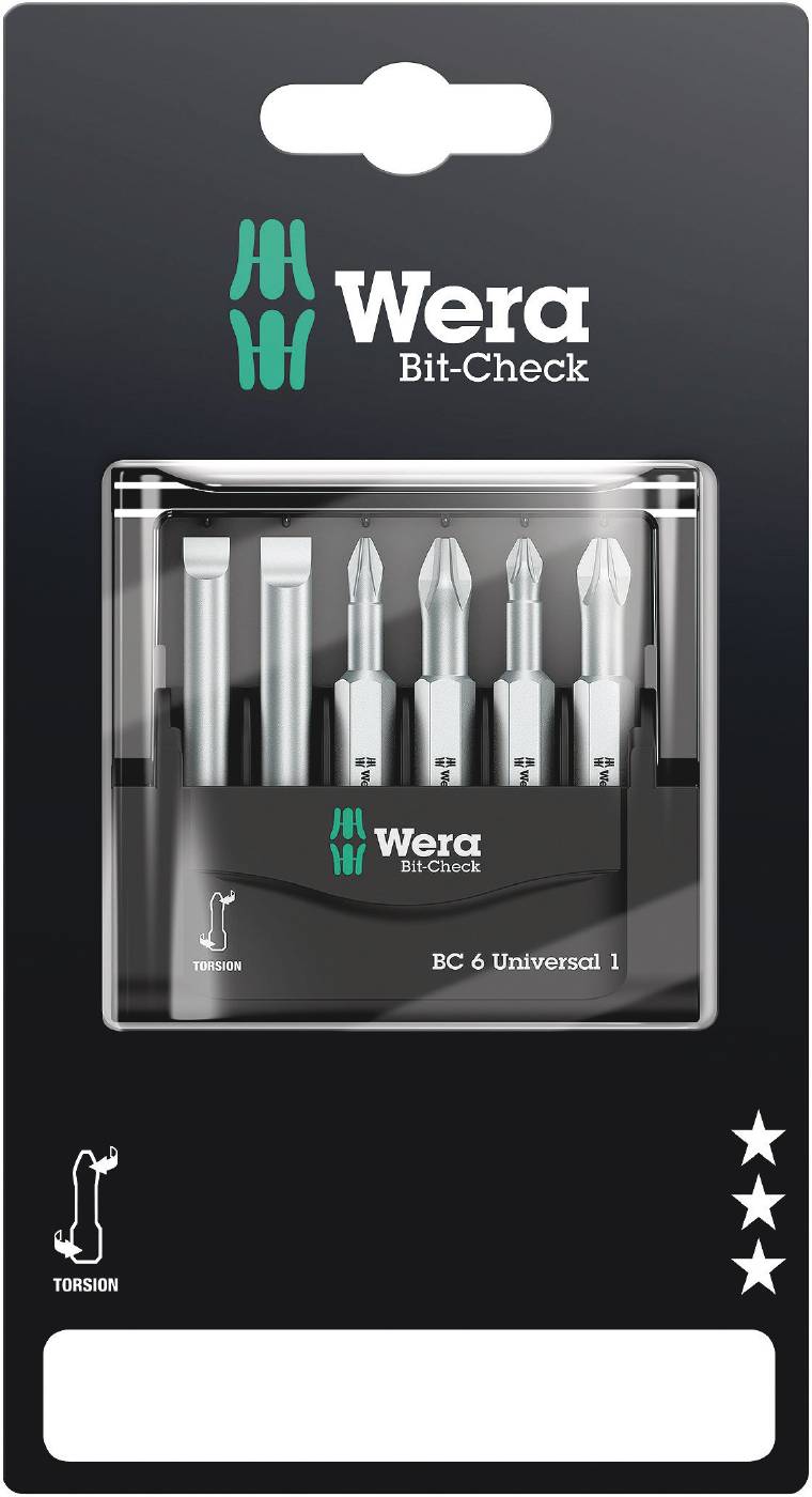 Bitssats Wera Bit-Check 6 Universal