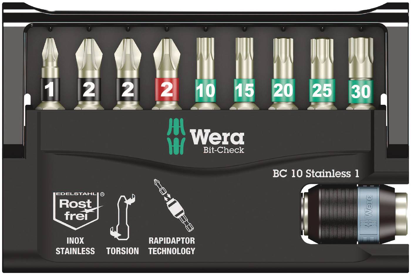 Bitssats Wera Bit-Check 10 Rostfri