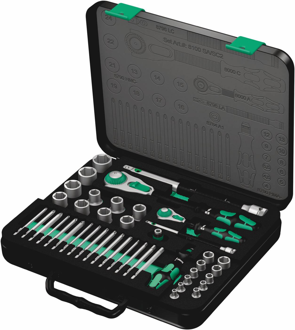 Hylsnyckelsats Wera 8100 1/4-1/2
