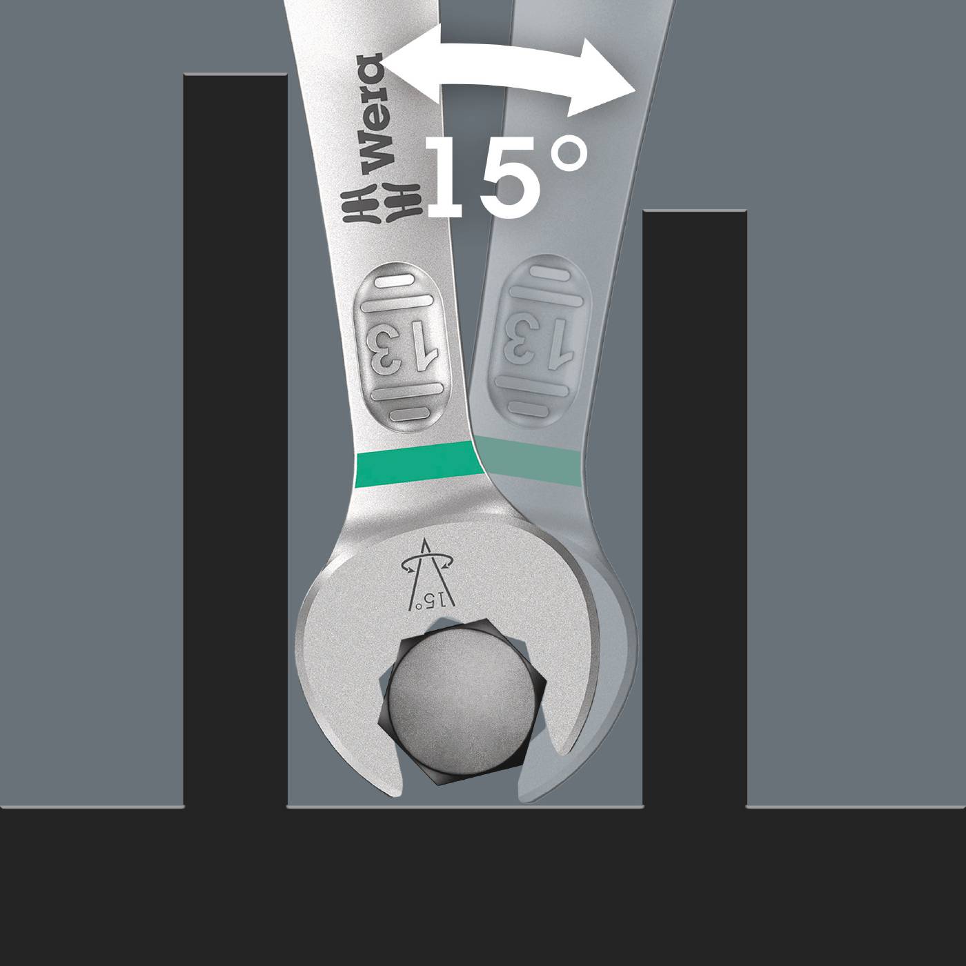 U-ringnyckelsats Joker 6003 Wera 11 delar – bild 3