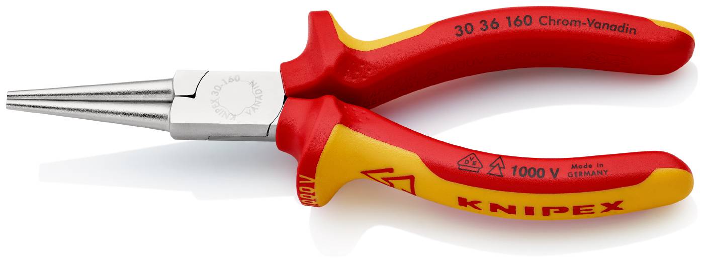 Griptänger med långa, smala käftar (1000 V), Knipex 30 16/30 36 160