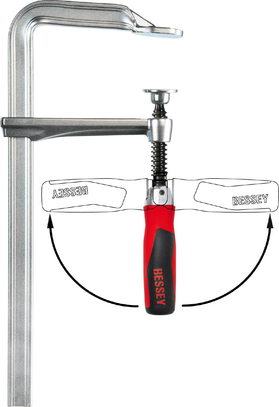 Skruvtving med ledbart handtag, Bessey GZ