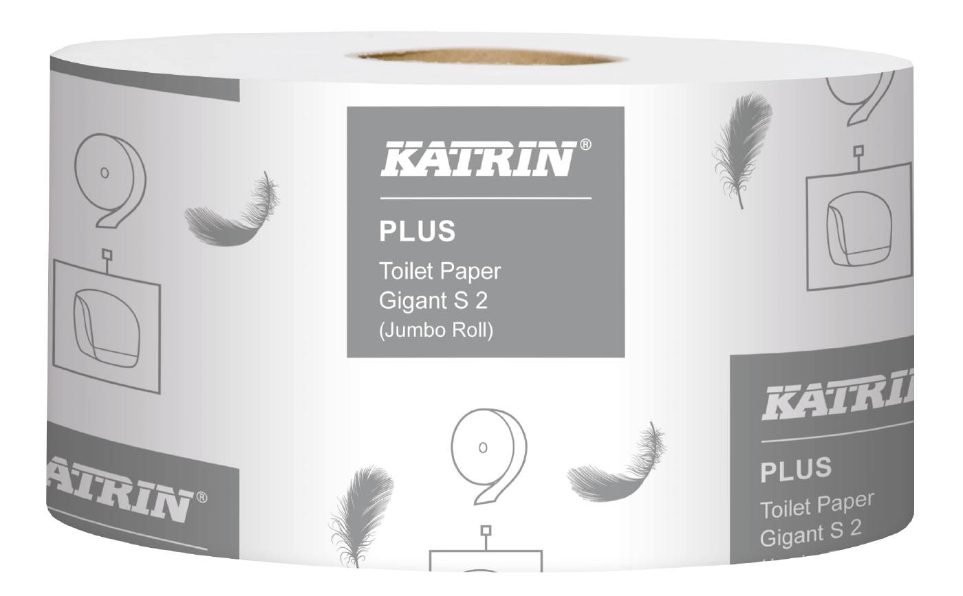 Toalettpapper Katrin Plus Gigant S 2 och M 2