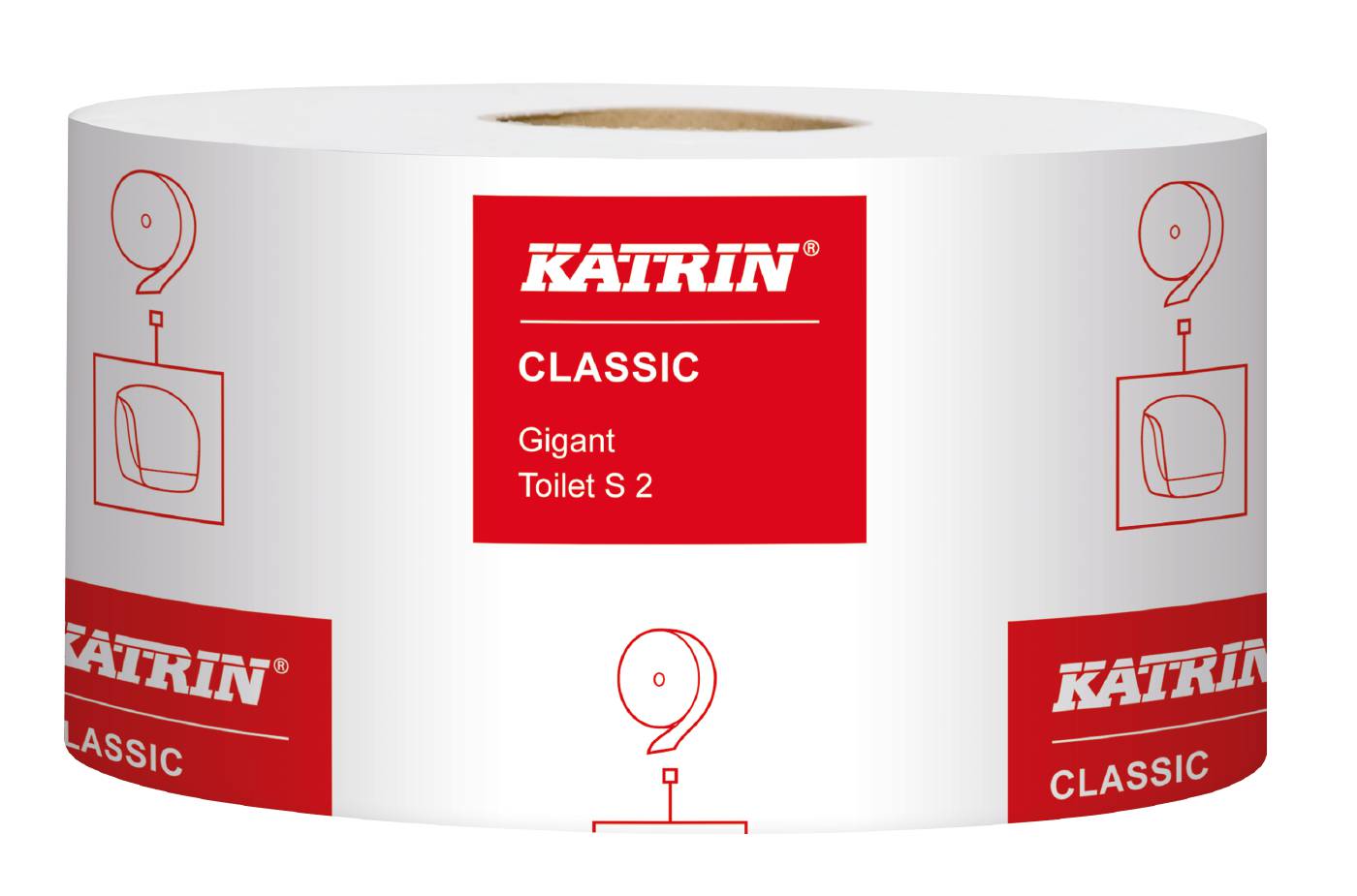 Toalettpapper Katrin Classic Gigant S2, M2, L2