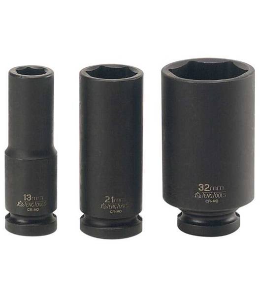 Krafthylsa. Med 1/2" fyrkantsfäste. Teng Tools 920610-C / 920636-C