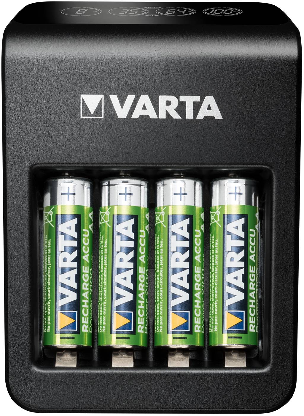 Batteriladdare för vägguttag med LCD-display Varta