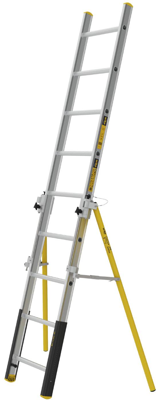 Anliggande enkelstege PROF+ W.steps Ladders