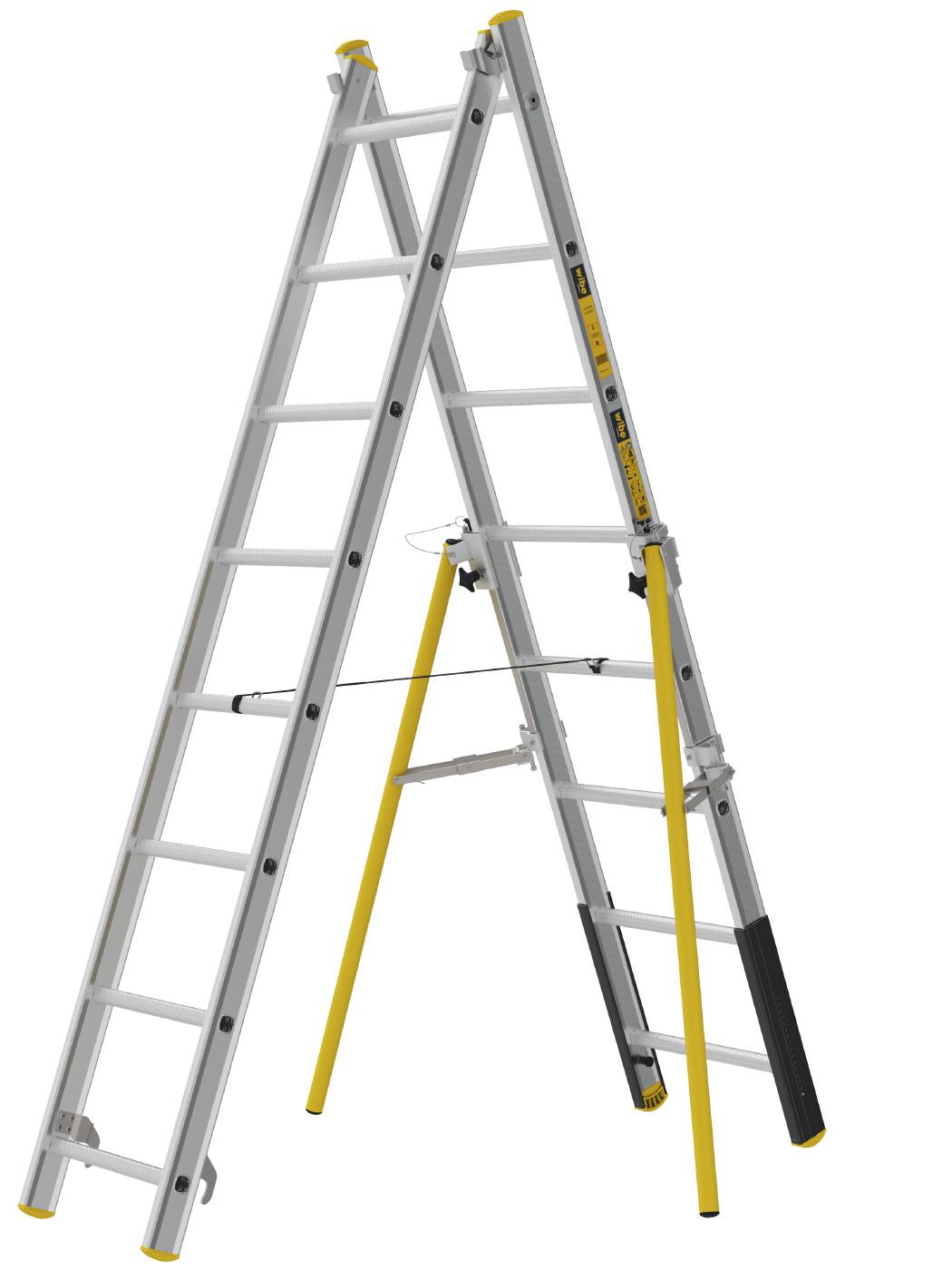 2-delad utskjutsstege PROF+ W.steps Ladders – bild 2
