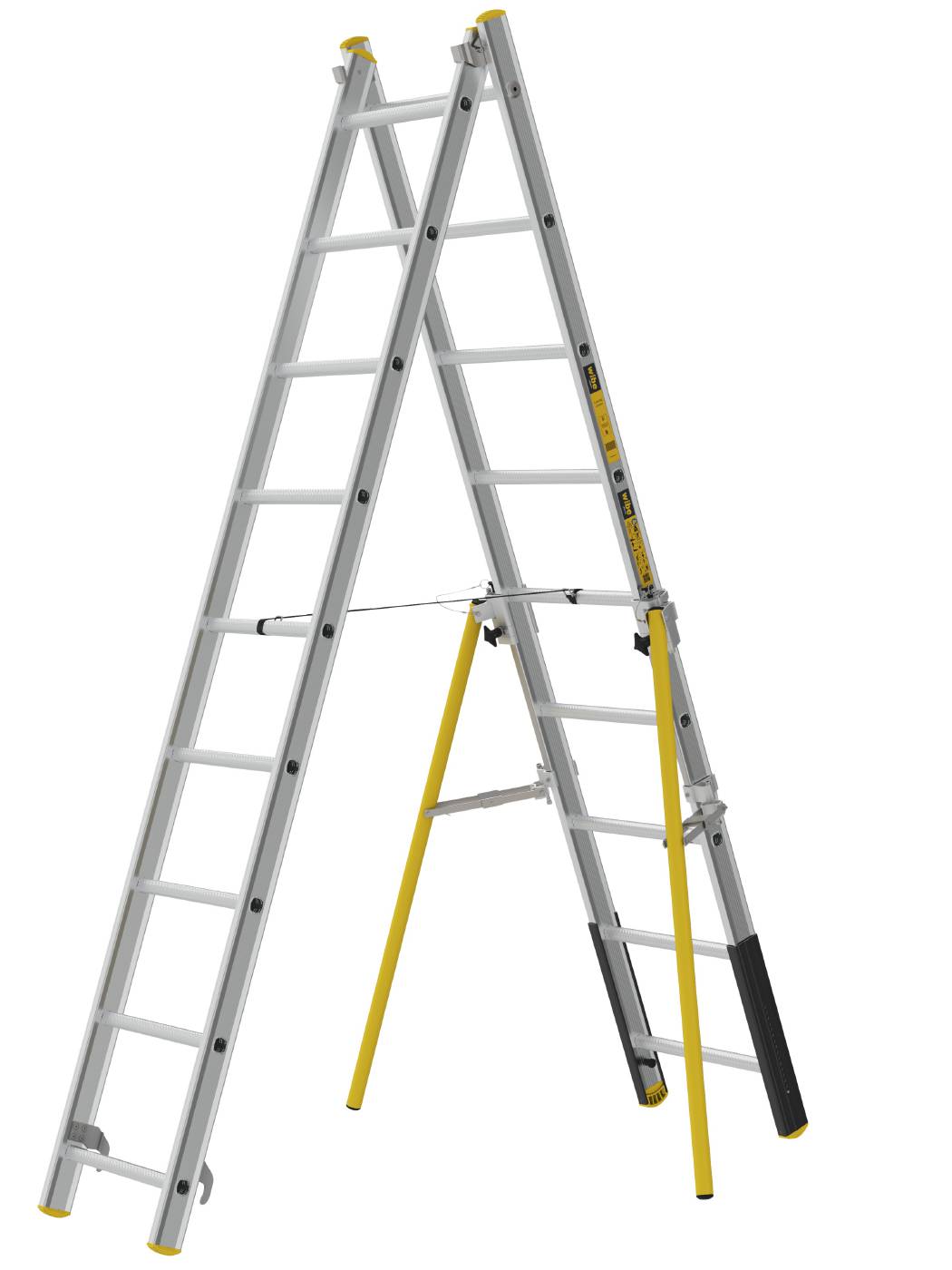 2-delad utskjutsstege PROF+ W.steps Ladders – bild 2