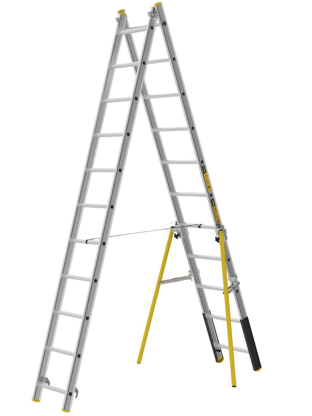 2-delad utskjutsstege PROF+ W.steps Ladders – bild 2