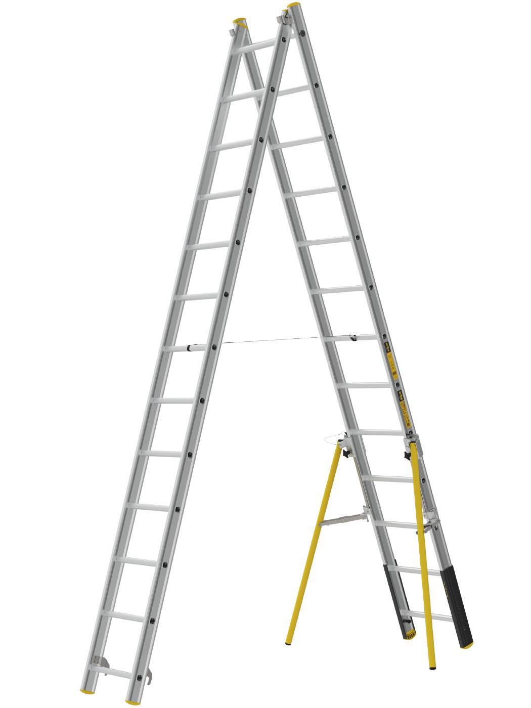 2-delad utskjutsstege PROF+ W.steps Ladders – bild 2