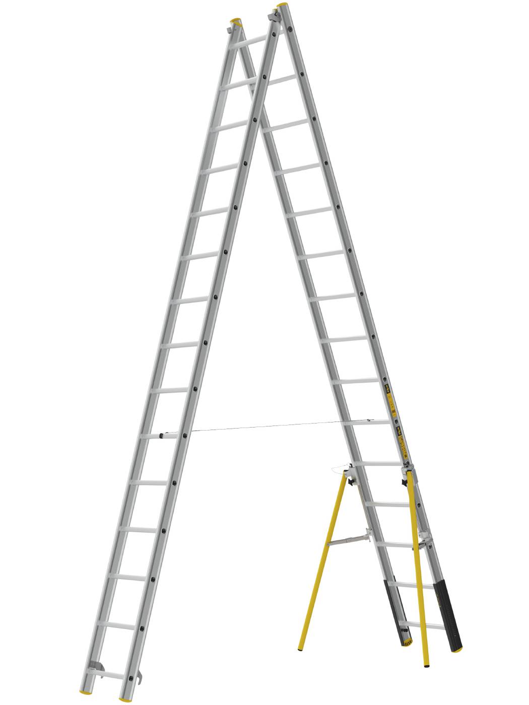 2-delad utskjutsstege PROF+ W.steps Ladders – bild 2