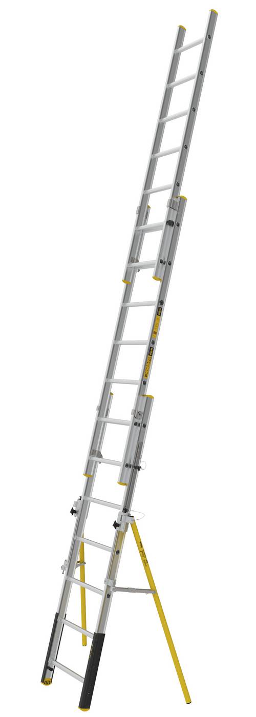 3-delad utskjutsstege PROF+ W.steps Ladders – bild 1