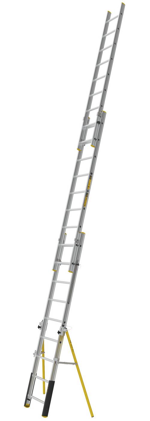 3-delad utskjutsstege PROF+ W.steps Ladders