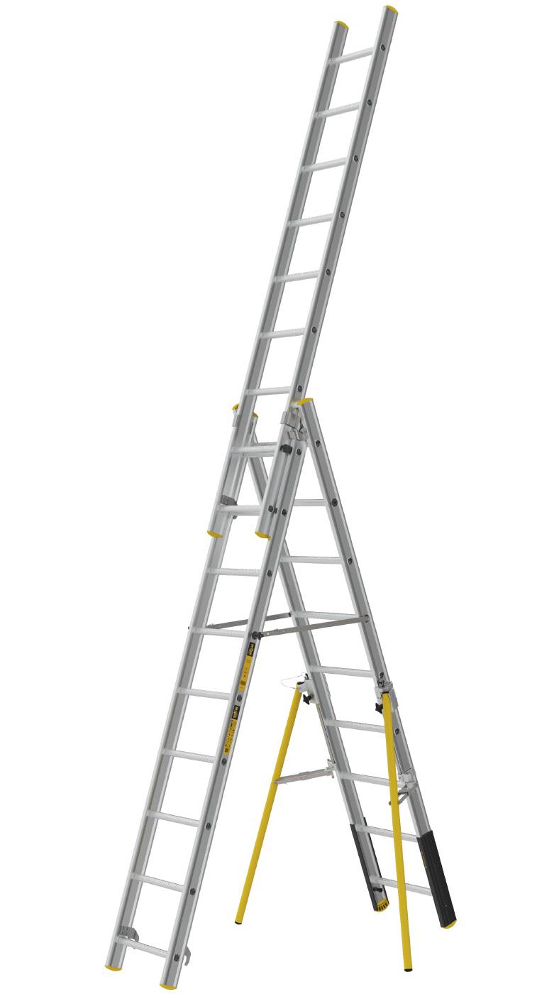 3-delad utskjutsstege PROF+ W.steps Ladders – bild 2
