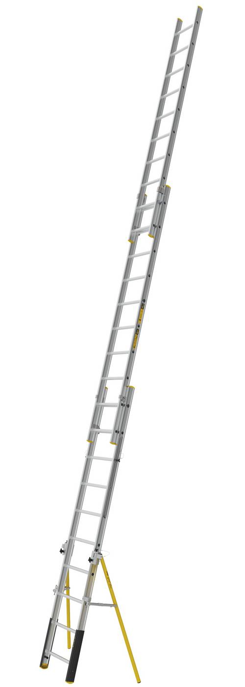 3-delad utskjutsstege PROF+ W.steps Ladders
