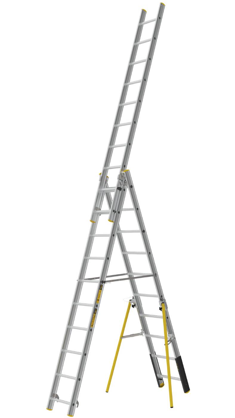 3-delad utskjutsstege PROF+ W.steps Ladders – bild 2