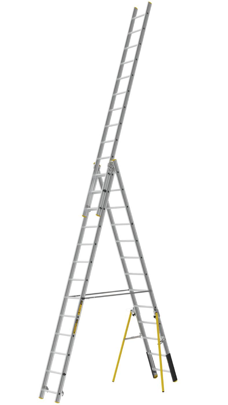3-delad utskjutsstege PROF+ W.steps Ladders – bild 2