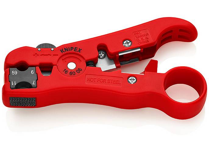 Avmantlingsverktyg för koaxialkabel, Knipex 16 60 05 SB/16 60 06 SB – bild 1
