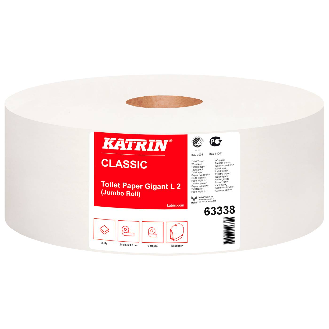 Toalettpapper Katrin Classic Gigant S2, M2, L2