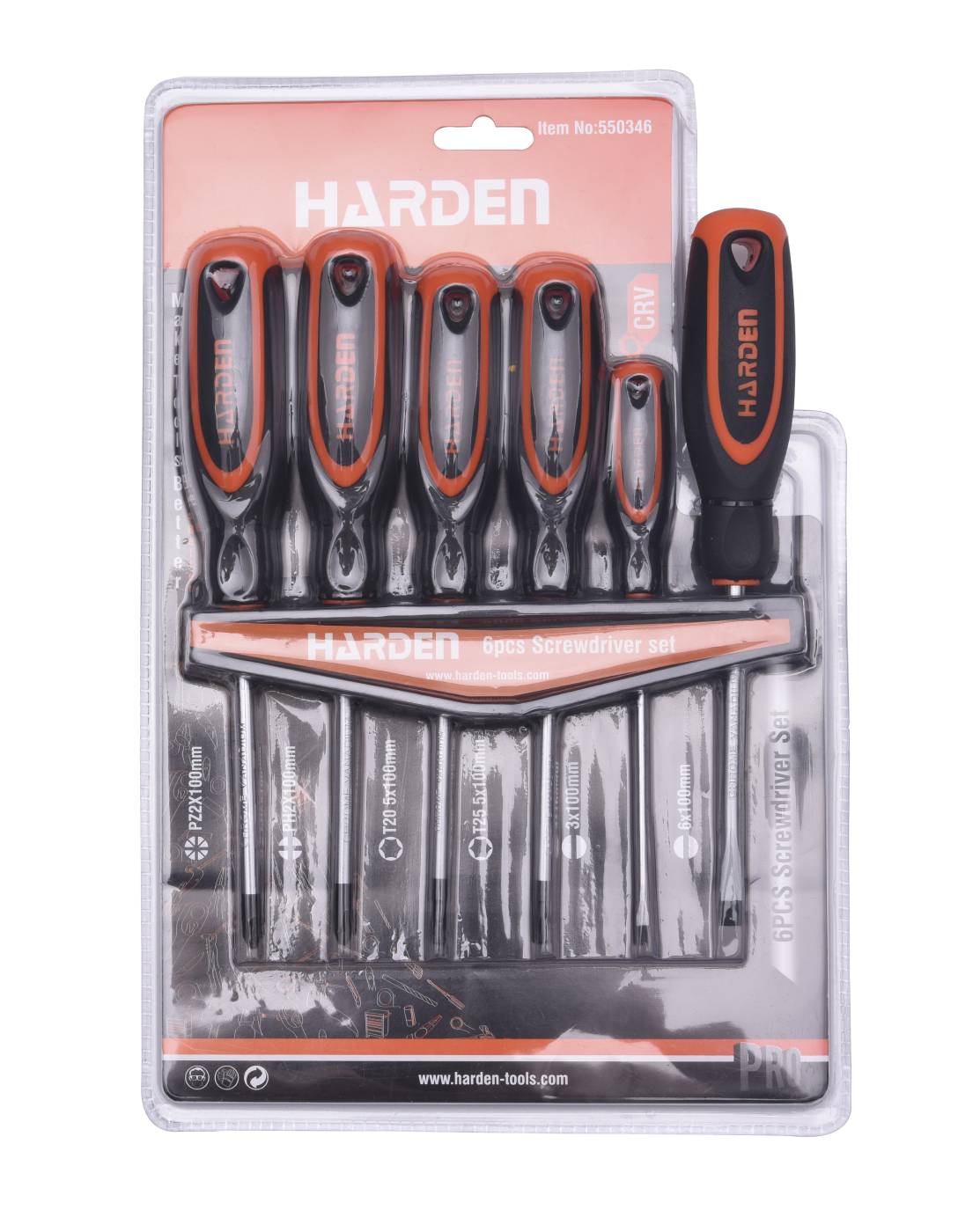 Skruvmejselsatser, 4 delar/6 delar, Harden
